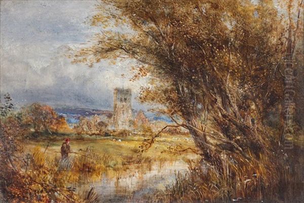 Fisherman In Country Setting - view 1