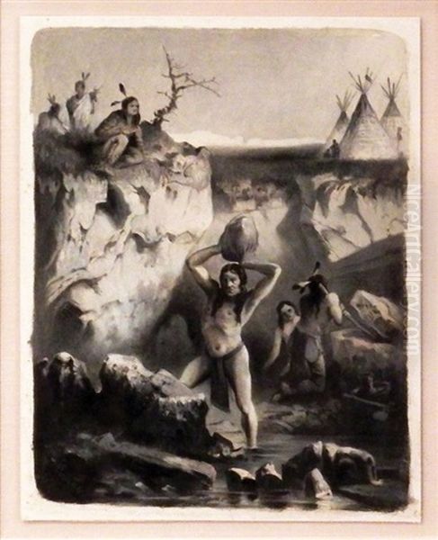 Yankton Indians At The Pipestone Quarry - view 1