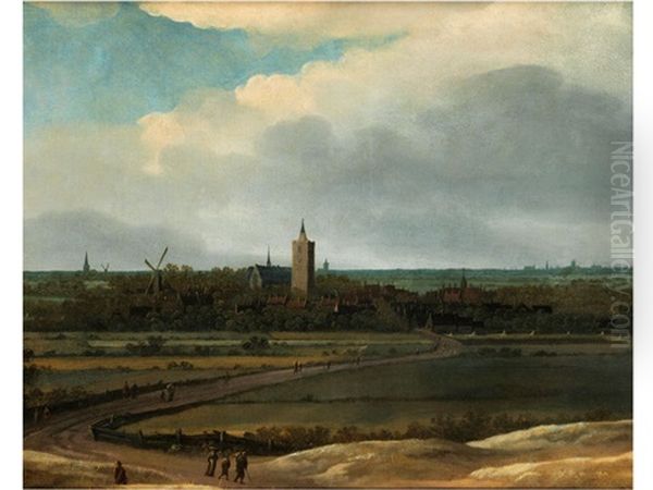 Weite Landschaft Mit Stadtansicht - view 1