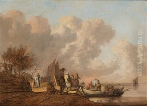 Fishermen Unloading Their Catch by Anthony Jansz van der Croos
