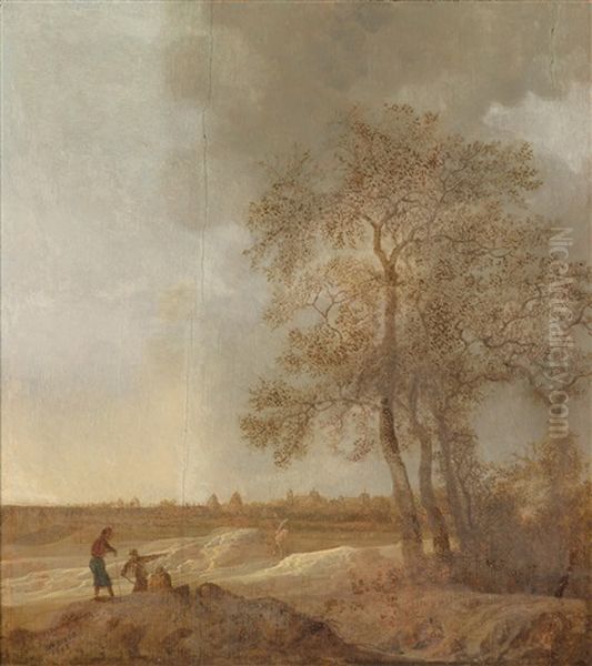 Dunenlandschaft Mit Wanderern - view 1