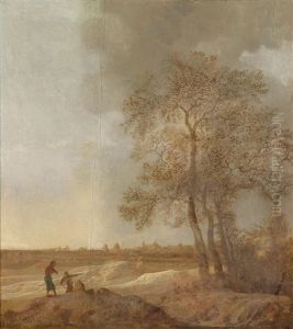 Dunenlandschaft Mit Wanderern by Anthony Jansz van der Croos