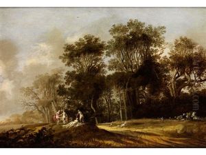 Landschaft Mit Nymphen by Anthony Jansz van der Croos