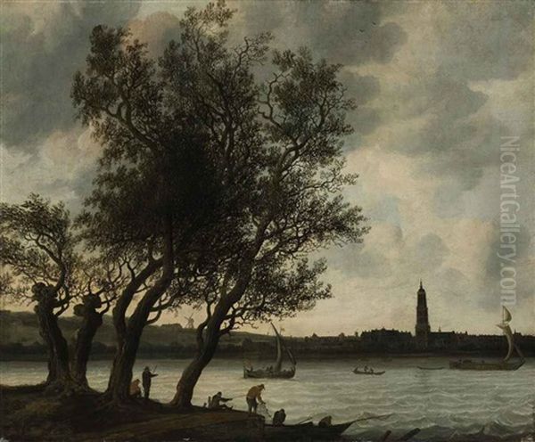View Of Rhenen From The South Bank Of The Nederrijn - view 1