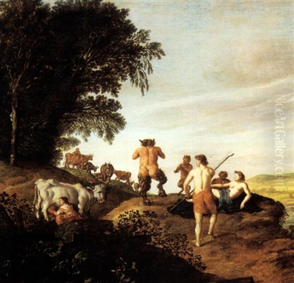 Shepherds And Satyrs In A Landscape - view 1