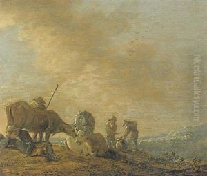 Herdsmen With Cattle In A Landscape Herdsmen With Cattle In A Landscape