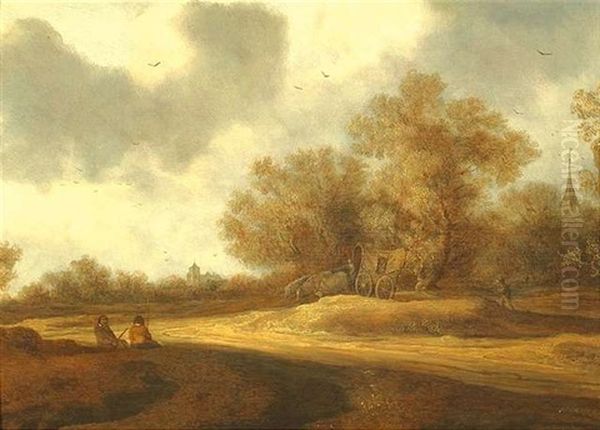 Landschaft Mit Einem Pferdefuhrwerk - view 1