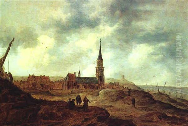 Blick Auf Scheveningen Mit Der Heute Noch Bestehenden Gotischen Kirche - view 1