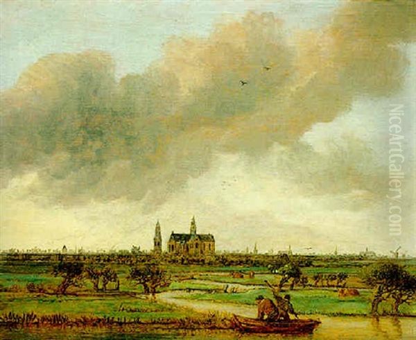 Polderlandschaft Mit Blick Auf Die Stadt Haarlem - view 1