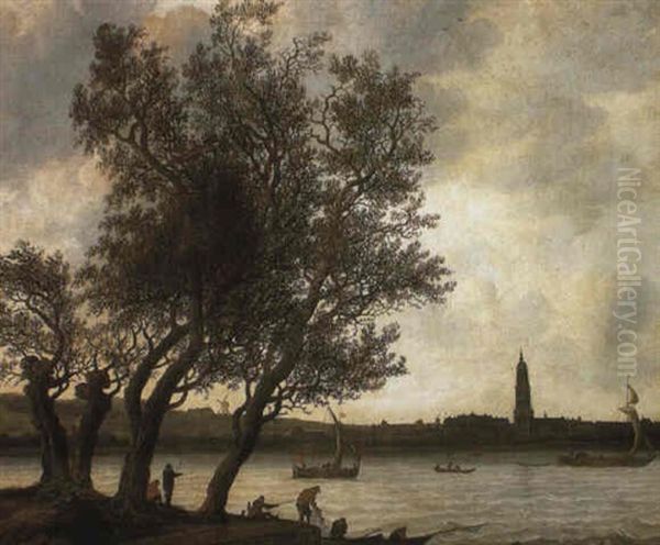A View Of Rhenen From The South Bank Of The Nederrijn - view 1