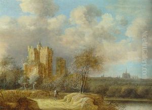 Landscape With A Ruined Castle And Haarlem In The Distance