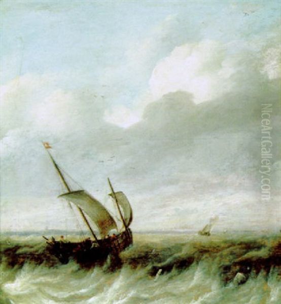 Ein Fischerboot Auf Bewegter See - view 1