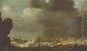 Shipping In A Storm Off A Rocky Coast Shipping In A Storm Off A Rocky Coast