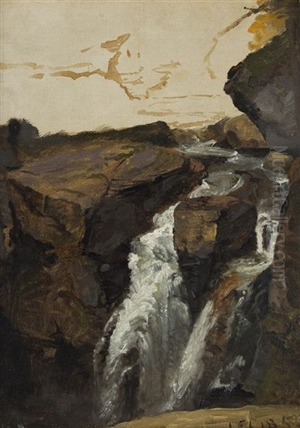 Waterfall, Catskill, New York, 1850 - view 1