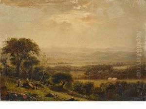 An Extensive Landscape With Figures In The Foreground An Extensive Landscape With Figures In The Foreground