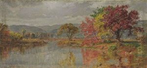Lake In Autumn by Jasper Francis Cropsey