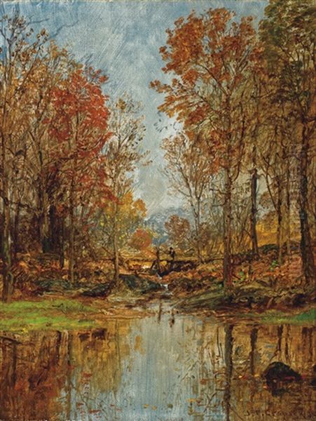 Autumn Landscape With Bridge - view 1