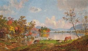 Greenwood Lake In The Autumn by Jasper Francis Cropsey