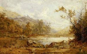 River Landscape by Jasper Francis Cropsey
