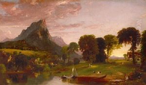 View Near Sherburne, Chenango County, New York, 1853 by Jasper Francis Cropsey