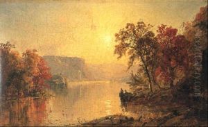 Sunset On The River by Jasper Francis Cropsey