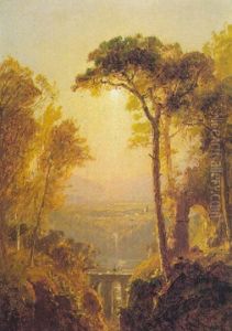 High Bridge In Autumn by Jasper Francis Cropsey