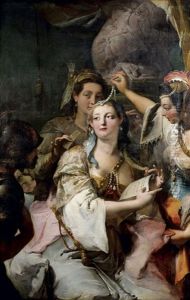 Semiramis Apprenant La Nouvelle De La Revolte De Babylone by Giovanni Battista Crosato