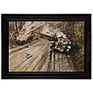 Outstanding Le Mans Motor Racing Scene by Frederick Gordon Crosby