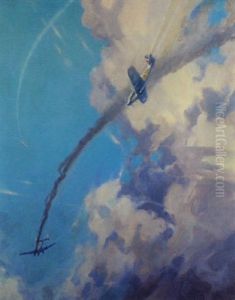 Hurricane Destroying Dornier by Frederick Gordon Crosby