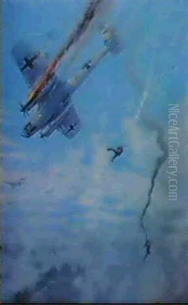 Summer 1940 Dornier On Fire - view 1