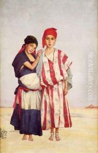 Deux Jeunes Filles Algeriennes, Circa 1890 by Louis Joseph Anthonissen
