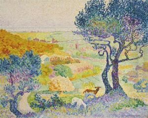 La Plaine De Bormes by Henri-Edmond Cross