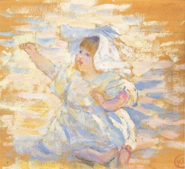 Etude Pour Mere Jouant Avec Son Enfant Tampon (study) - view 1