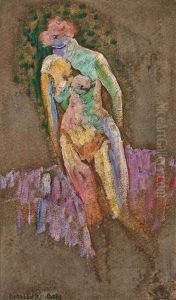Ebauche De Femme Nue Au Soleil by Henri-Edmond Cross