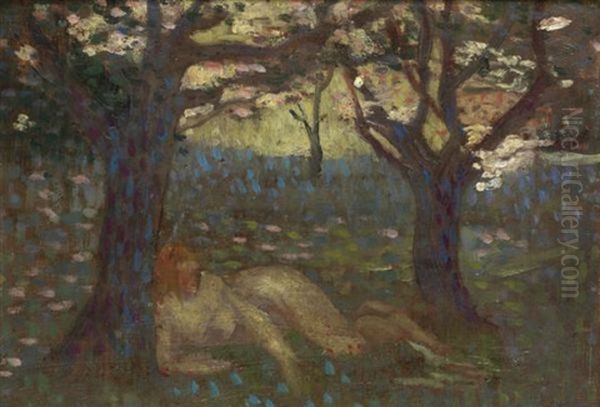 Nu Allonge Dans Les Bois - view 1