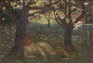 Nu Allonge Dans Les Bois by Henri-Edmond Cross