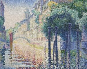 Rio San Trovaso, Venise by Henri-Edmond Cross
