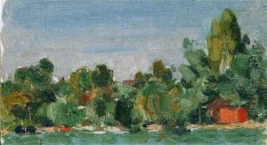 Paysage Bord De Riviere by Henri-Edmond Cross
