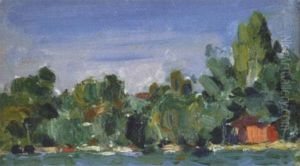 Paysage, Bords De Riviere by Henri-Edmond Cross