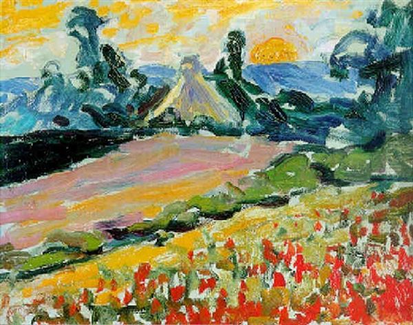 Paysage Au Coucher Du Soleil - view 1