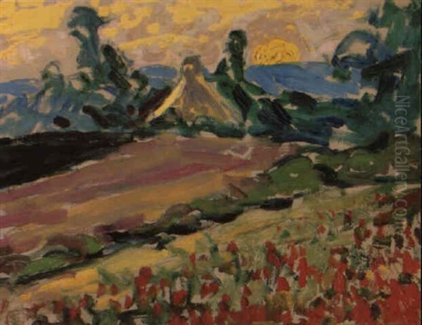 Paysage Au Coucher De Soleil - view 1