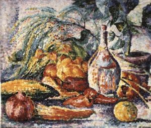 Nature Morte A La Fiasque by Henri-Edmond Cross