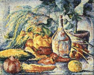Nature Morte A La Fiasque by Henri-Edmond Cross