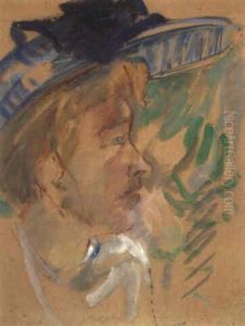 Femme Au Chapeau Bleu by Henri-Edmond Cross