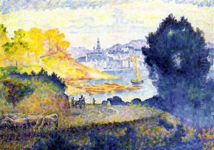 Vue De Menton by Henri-Edmond Cross