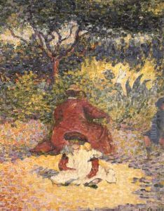 L'enfant Au Tablier Blanc by Henri-Edmond Cross