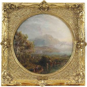 Figures On A River Bank by Henry Mark Anthony