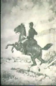 Civil War Cavalry Officer On Horseback