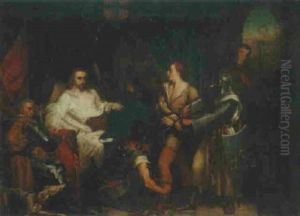 Richard Coeur De Lion Forgiving Bertrand De Jourdon by John Cross