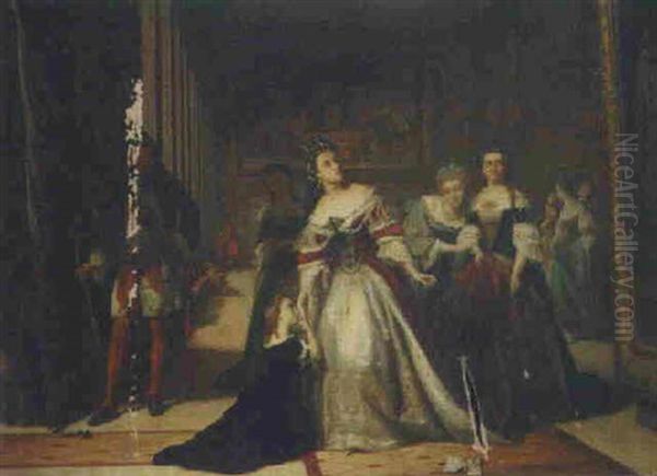 Lucy Preston Pleading To Queen Mary To Save The Life Of Her Father - view 1